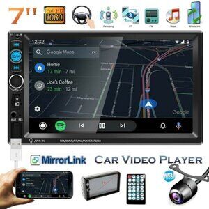 Universal 7'' Double Din Car Stereo Bluetooth  FM Radio USB & Backup Camera